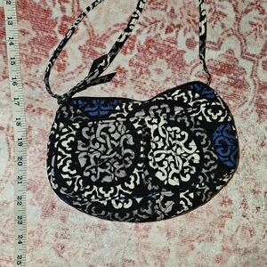 Vera Bradley Black and Blue Shoulder Bag